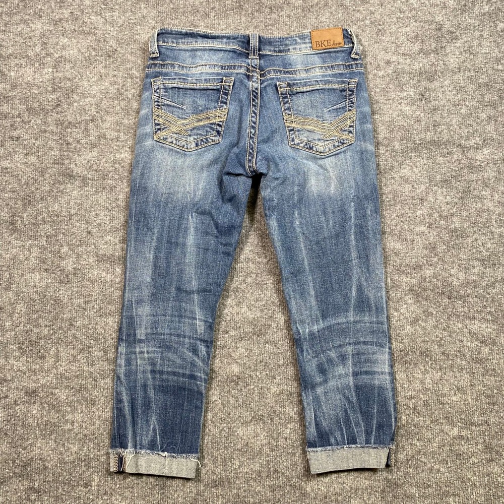 BKE Culture Hamley Skinny Stretch Jeans‎ Womens 26L Medium Wash Low Rise Capri